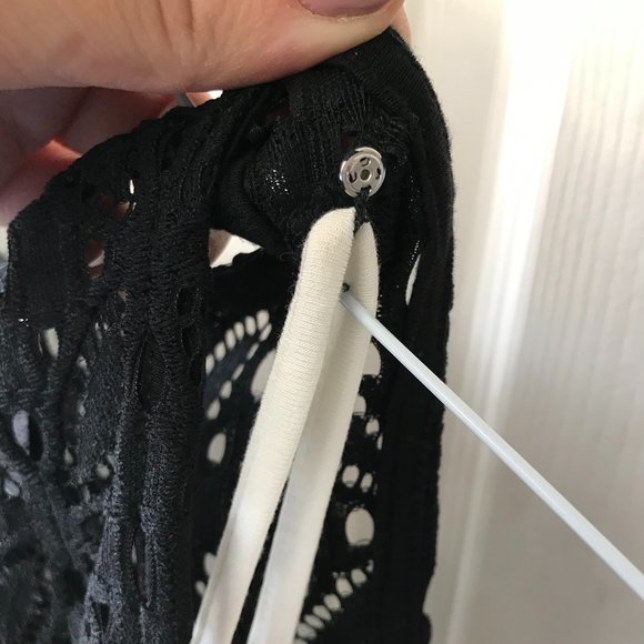 White and Black Lace Tank top - Picture 4 of 7